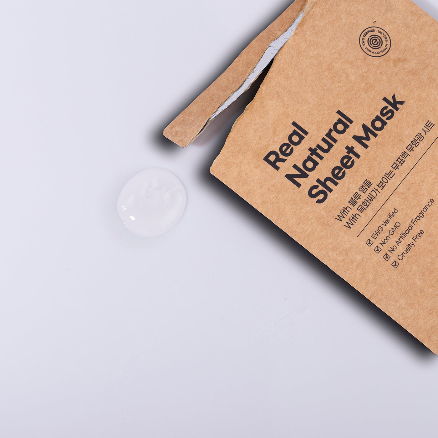 Real Natural Sheet Mask with Blue Ampoule with Unbleached & Non-fluorescent sheet