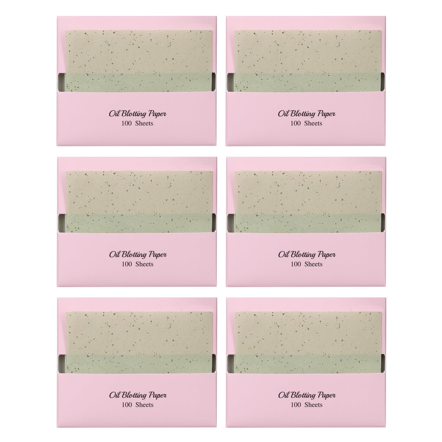 Natural Hemp Face Oil Blotting Paper with Mirror Case and Refills - Green Tea