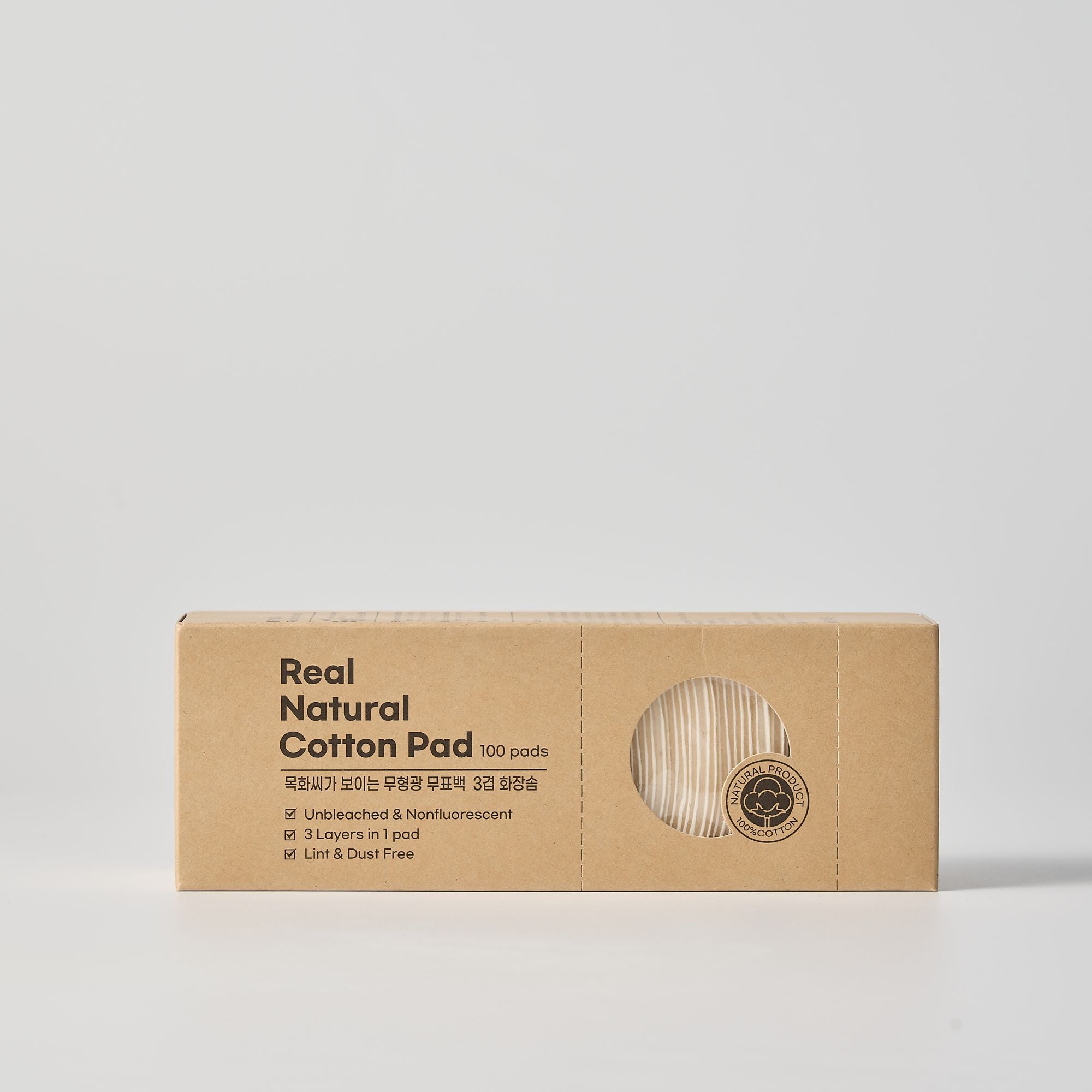 Real Natural Cotton Pad - Dual(Soft & Textured) Type